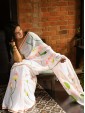 Linen Floral Printed Saree