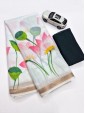 Linen Floral Printed Saree