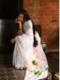 Linen Floral Printed Saree