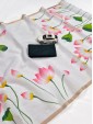 Linen Floral Printed Saree