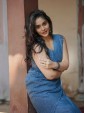 Elegant Blue Striped Linen Saree for Women