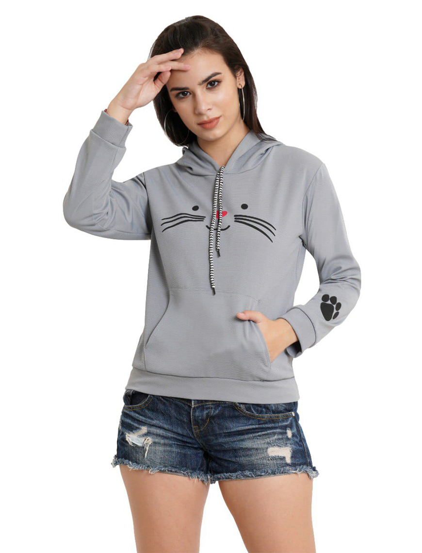 Grey  Hoodi For Girls And Women