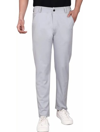 Grey Men Lycra Trouser Pent