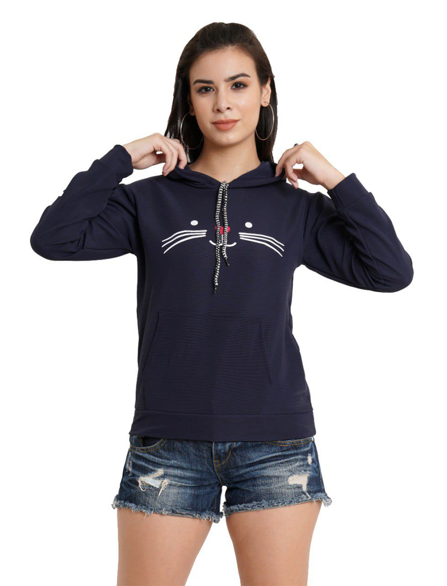 Navyblue Cate Hoodi For Girls And Women