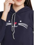 Navyblue Cate Hoodi For Girls And Women